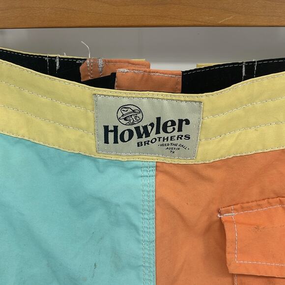 Howler Bros. Colorblock unlined surf beach board shorts sz 34 - Picture 6 of 8